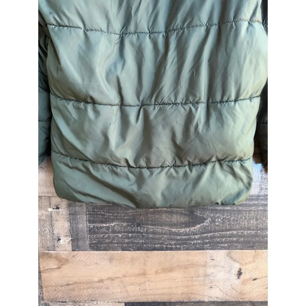 Michael Kors Girls Size 8 Olive Green Hooded Puffer Jacket Winter Coat